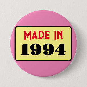 Bóton Redondo 7.62cm nascer do aniversário de 30 anos 1994 de 30 pinos