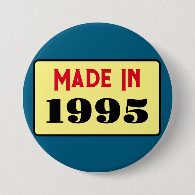 Bóton Redondo 7.62cm nascer do aniversário de 30 anos 1995 de 30 pinos (Frente)