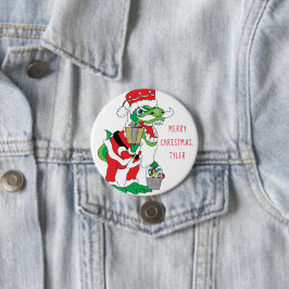 Bóton Redondo 7.62cm Natal TySantaSaurus Round