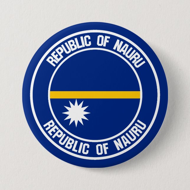 Bóton Redondo 7.62cm Nauru Round Emblem (Frente)
