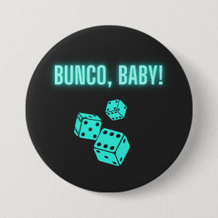 Bóton Redondo 7.62cm Neon Aqua Bunco Baby