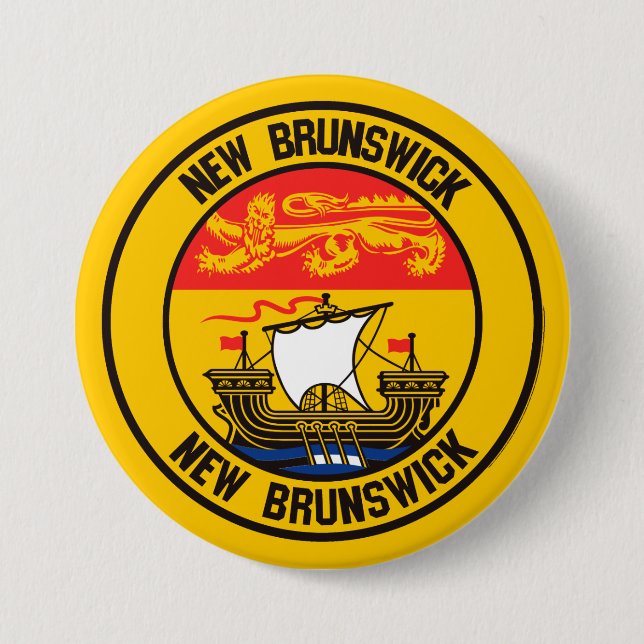 Bóton Redondo 7.62cm New Brunswick Round Emblem (Frente)