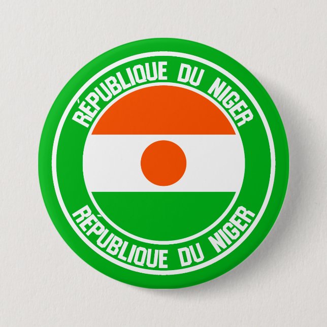 Bóton Redondo 7.62cm Niger Round Emblem (Frente)