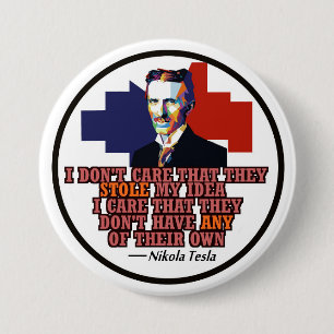 Bóton Redondo 7.62cm Nikola Tesla