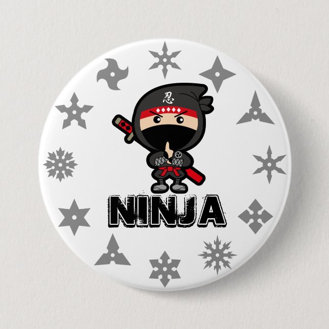 Bóton Redondo 7.62cm Ninja Boy (Frente)