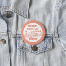 Noiva de Nashville Toile Rosa Coral no Branco