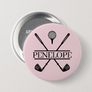 Bóton Redondo 7.62cm Nome de Golfe Pink Ladies