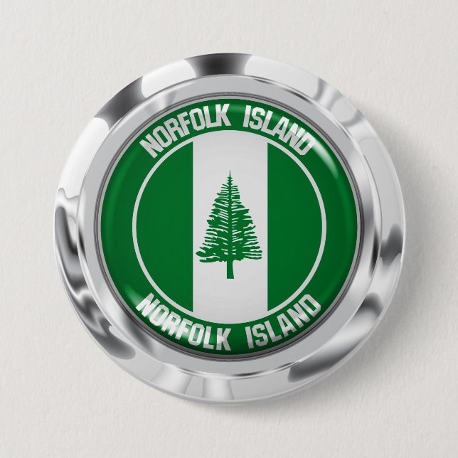 Bóton Redondo 7.62cm Norfolk Island Round Emblem (Frente)