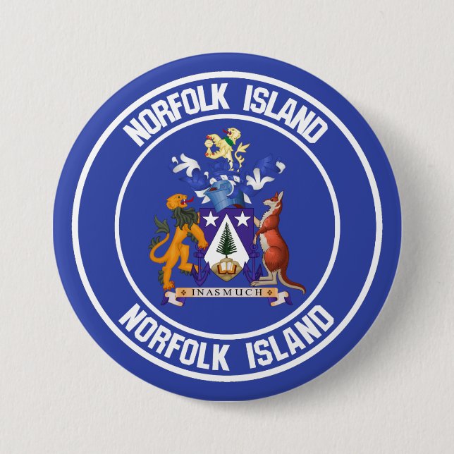 Bóton Redondo 7.62cm Norfolk Island Round Emblem (Frente)