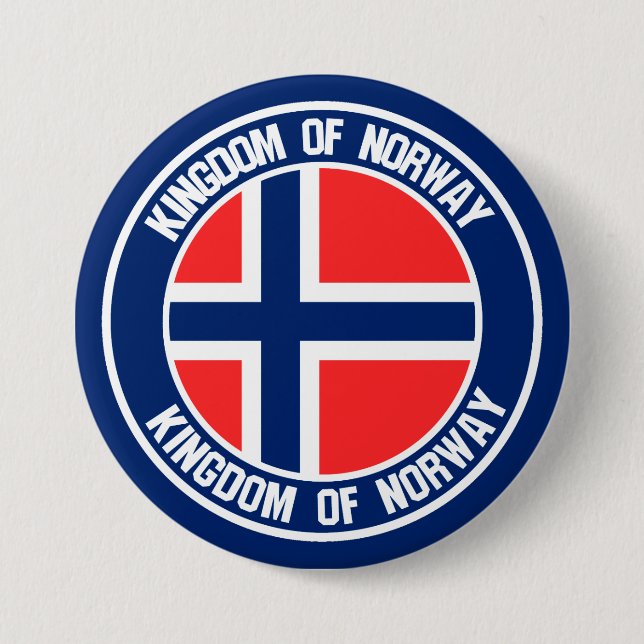 Bóton Redondo 7.62cm Noruega Round Emblem (Frente)