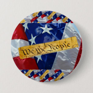 Bóton Redondo 7.62cm Nós, A Bandeira Americana Da Pessoas