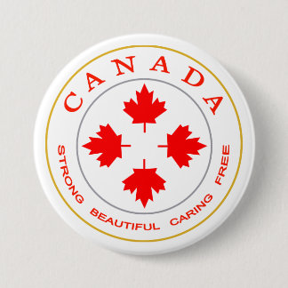 Bóton Redondo 7.62cm Nosso Emblema do Canadá