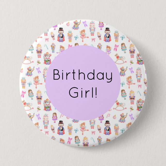 Bóton Redondo 7.62cm Nutcracker Birthday (Frente)