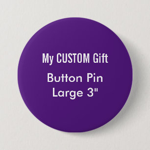 Bóton Redondo 7.62cm O costume imprimiu 3" grande ROXO do Pin do crach