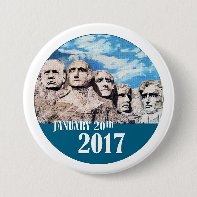 Bóton Redondo 7.62cm O Monte Rushmore, o 20 de janeiro de 2017 (Frente)