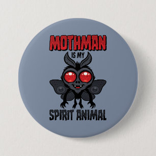 Bóton Redondo 7.62cm O Mothman É Meu Animal Espiritual