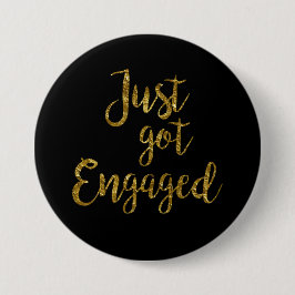 Bóton Redondo 7.62cm O roteiro preto & Dourado apenas obtem o botão