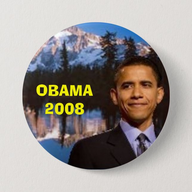 BÓTON REDONDO 7.62CM OBAMA 2008 (Frente)