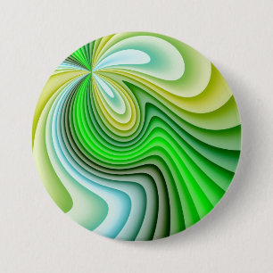 Bóton Redondo 7.62cm Ondas Amarelas e Verdes Mellow