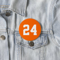 Orange and White Athlett Jersey Number