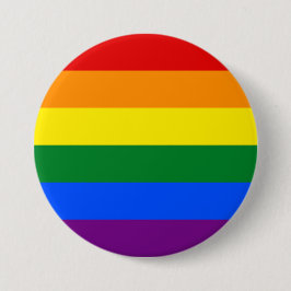 Bóton Redondo 7.62cm Orgulho Gay Lésbico LGBT Arco-íris