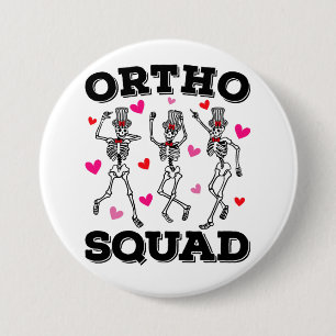Bóton Redondo 7.62cm Ortho Squad Dancing Skeleton Round