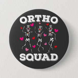 Bóton Redondo 7.62cm Ortho Squad Dancing Skeleton Round