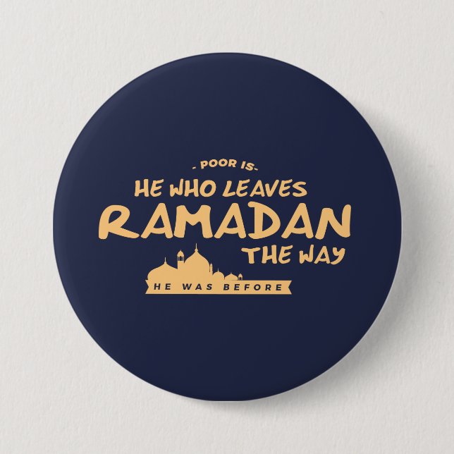 Bóton Redondo 7.62cm Os pobres são ele que sae de Ramadan (Frente)