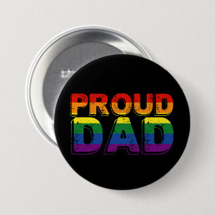 Bóton Redondo 7.62cm Pai Orgulhoso LGBT Pai Orgulho Gay