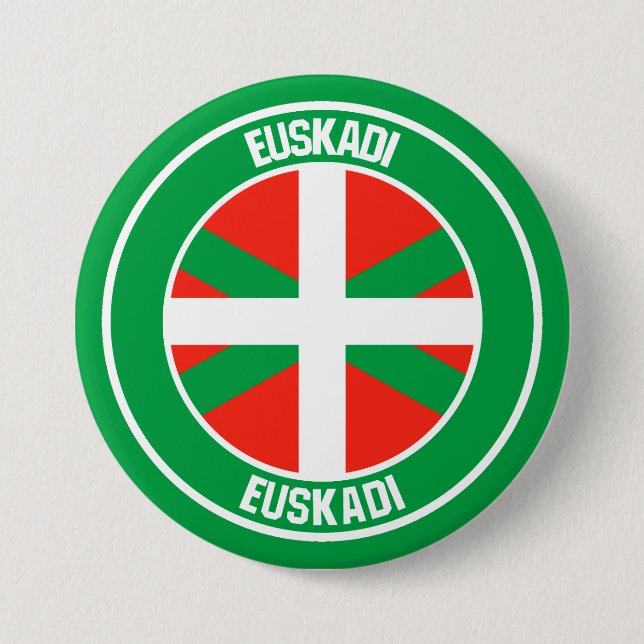 Bóton Redondo 7.62cm País Vasco Round Emblem (Frente)