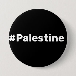 Bóton Redondo 7.62cm #Palestina texto simples básico apoiando Gaza