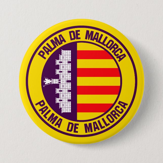 Bóton Redondo 7.62cm Palma de Maiorca Round Emblem (Frente)