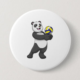 Bóton Redondo 7.62cm Panda como jogador de voleibol