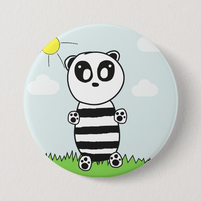 Bóton Redondo 7.62cm Panda Kids (Frente)