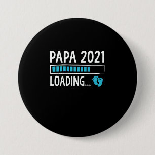 Bóton Redondo 7.62cm Papa 2021 Carregando Anúncio de Gravidez