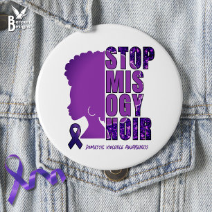 Bóton Redondo 7.62cm PARAR O MISOGYNOIR A Consciência da Violência Domé