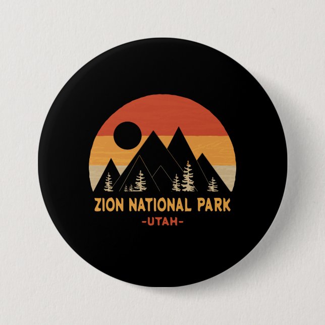 Bóton Redondo 7.62cm Parque Nacional Zion (Frente)