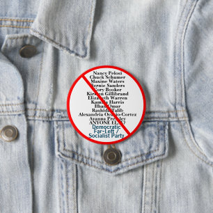 Bóton Redondo 7.62cm Partido Socialista Político Anti-Democrata de Esq