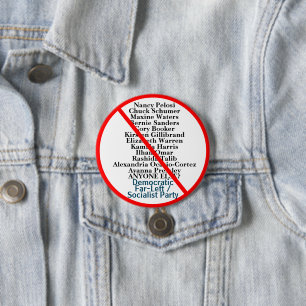 Bóton Redondo 7.62cm Partido Socialista Político Anti-Democrata de Esqu