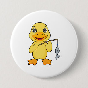 Bóton Redondo 7.62cm Pato Pesca Pescado