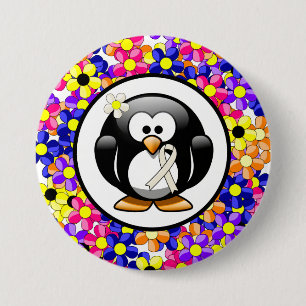 Bóton Redondo 7.62cm Pearl Sensibilização Pearl Penguin