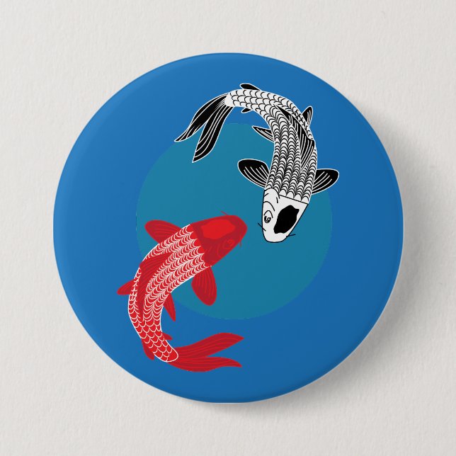 Bóton Redondo 7.62cm Peixe Koi (Frente)