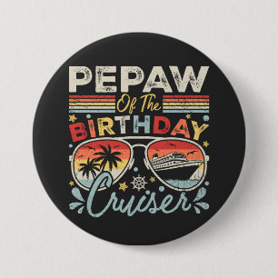 Bóton Redondo 7.62cm Pera da Ronda de Vacinas de Cruzadores de Aniversá