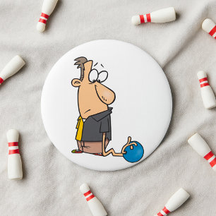 Bóton Redondo 7.62cm Personagem Sad Bowler Engraçado com Bola de bolich
