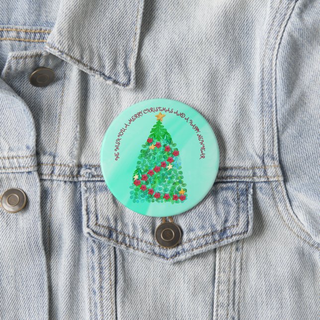 BÓTON REDONDO 7.62CM PERSONALIZADO, DESEJAMOS UM NATAL DE MERGULHO. (In Situ)