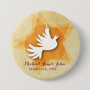 Bóton Redondo 7.62cm Personalizar Parabéns de Confirmação Coll de Prese