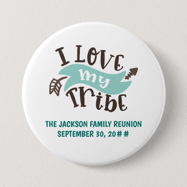 Bóton Redondo 7.62cm Personalizável, adoro a reunião familiar da minha  (Frente)