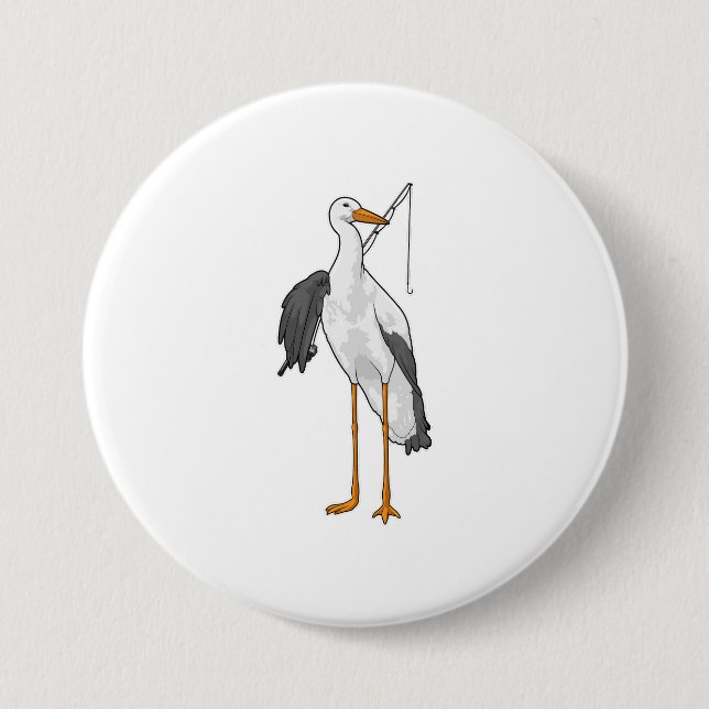 Bóton Redondo 7.62cm Pesca com peixes de cais (Frente)