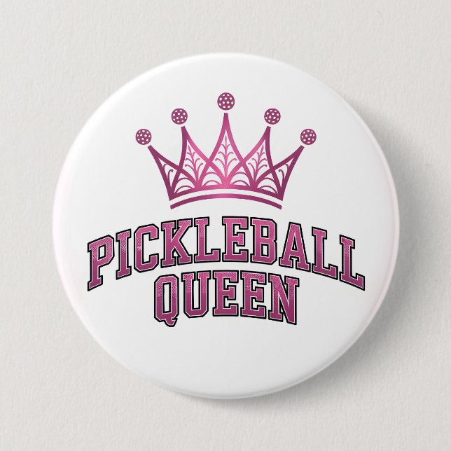 Bóton Redondo 7.62cm Pickleball Queen Sticker (Frente)