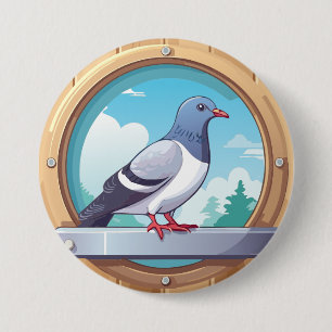 Bóton Redondo 7.62cm Pigeon Fancier